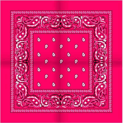 Scoby - Hip Hop Bandana - Katoen - Roze Vierkante Sjaal - 54 x 54 cm - Perfecte Hoofdband voor Iedereen - Carnaval - Roze