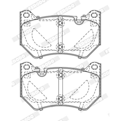 Remblokset FERODO FDB5156, voor