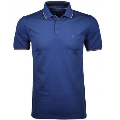 Ragman Polo Piqué Uni Tipping Keep Dry Finish Ink Blue / male
