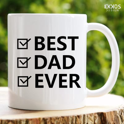 Best dad ever mok - Vaderdag cadeau - Vaderdag - Vaderdag cadeau met tekst - Cadeau voor man - Cadeau voor hem - Mannen cadeautjes - Papa cadeau - Mokken en bekers - Cadeau voor vader - Valentijndag - Theeglazen - Koffiemok