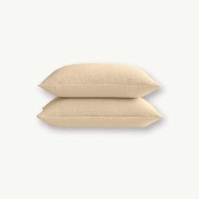 Y-NOT Kussenslopen Set - Micro Mousseline Zand - 60x70 cm - 2-pack - Zachte Kussenhoezen voor Comfortabele Nachtrust