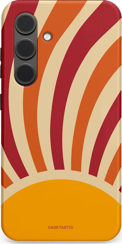 Casetastic Hoesje Geschikt voor Samsung S24 - Stijlvolle Beschermende Duo-layer Case - Retro zomer