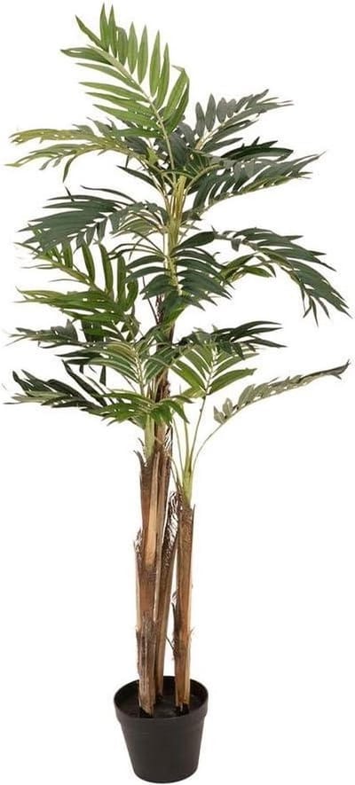 Kunstpalm - Decoratieve plant - Woonkamer aankleden - 13 stoffen bladeren - 110 cm hoog - Groen