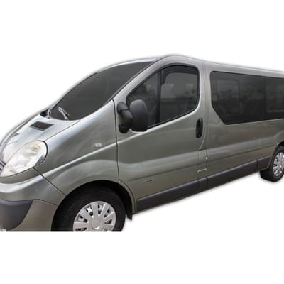 Windgeleiders - SCOUTT - Opel Vivaro 2001-2014 - Gerookt - Eenvoudige installatie - Versterkt acryl