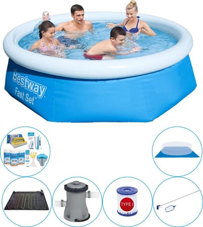 Fast Set Rond 244x66 cm - 7-delig - Zwembad Met Accessoires