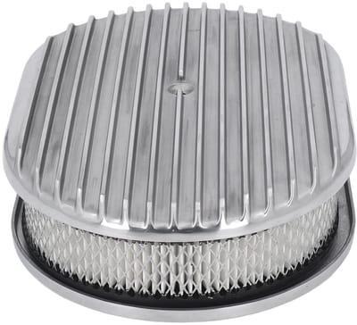 Dailygoods - Luchtfilters voor auto-luchtmotoren - Wasbare luchtfilter - Aluminiumlegering - Ovalen stijl - Vervanging voor Hot Rod - Geschikt voor di...