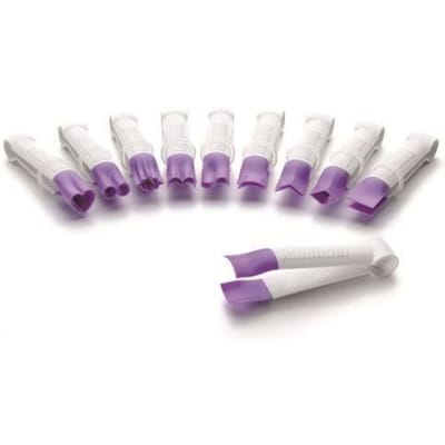 Pinces pour Fondant - Ibili - 789200 - Lot de 10 - Longueur 10 cm - Corps en plastique - Violet