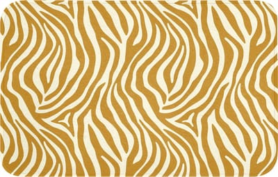 WC mat 80x50 cm - Antislip - Zebra - Klassiek - Oker - Geel - Toiletmat - Vloermat - Douchemat - Toilet tapijt - Toiletmatten