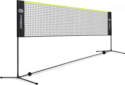 Springos Badminton Net - Professioneel - Frame - Hoes - Verstelbaar - Inclusief draagtas - 400 cm