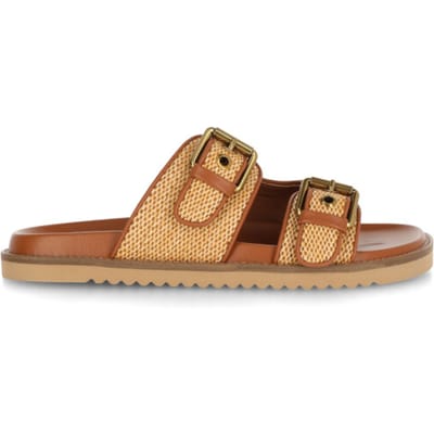 Mexx Reilly Penny Slippers - Dames - Bruin - Maat 41