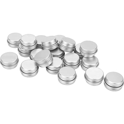 20 stuks 5 ml Lege Ronde Aluminium Blikjes met Schroefdeksels Herbruikbare Aluminium Blikjes Navulbare Containers white