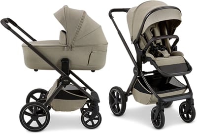 Novi Baby Luna Premium Kinderwagen - Zand - Duwstang in hoogte verstelbaar - Compact inklapbaar