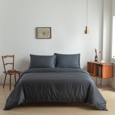 Bamboe dekbedovertrek Space Blue donkerblauw 140x220 cm – zacht, ademend & duurzaam | Boomba Bamboo®