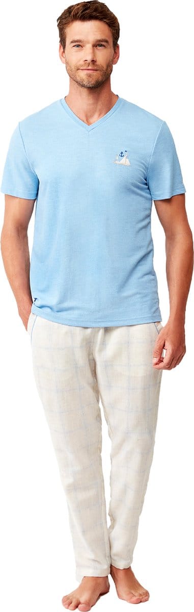 Nautica - Heren Pyjama Set, Korte Mouwen - S