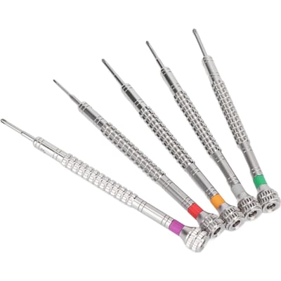 5 pièces Tournevis pour Montre Acier Résistant à l'Usure Tournevis Cruciformes Outils de Réparation pour Téléphone Portable Ordinateur Lunettes white
