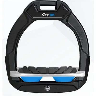 Veiligheidspinsters voor het paardrijden, Schuin Grip Zwart/Grijs/Blauw Flex-On Safe-On