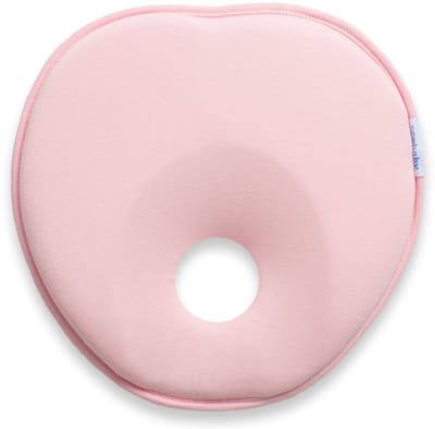 New Baby ergonomisch babyhoofdkussen 21x30 cm roze - Babykussen
