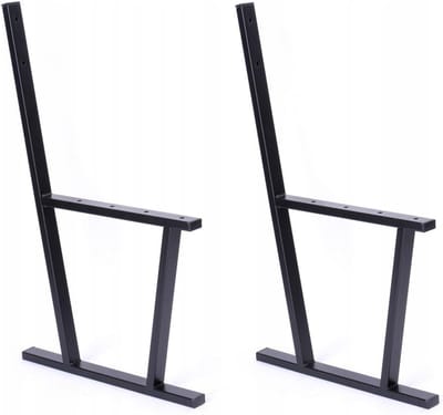Bankpoten Set - Bankframe Onderstel - Tuinbank Bouwen - Gepoedercoat Staal - 38x10x77.5cm - Zwart