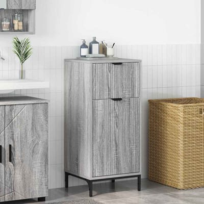 vidaXL Badkamerkast met lade met opslag Grijs Sonoma 39,5 x 36 x 88 cm