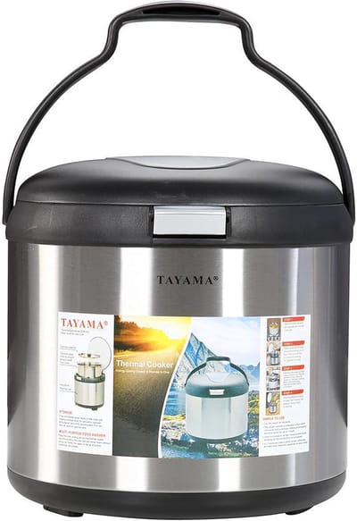 Thermische Kookplaat - Warmhoudpan - Energiebesparend Koken - Houdt 6 uur warm - 7 Qt - Zwart
