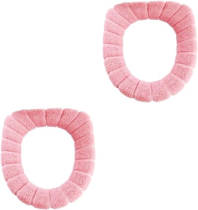 Toiletbril Mat - Toiletzittinghoes Warm - Comfort Verhogend - Wasbaar Sneldrogend - 30 x 30 cm - Roze