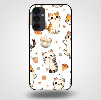 Smartphonica Telefoonhoesje voor Samsung Galaxy A34 5G met katten opdruk - TPU backcover case katten design geschikt voor Samsung Galaxy A34 5G