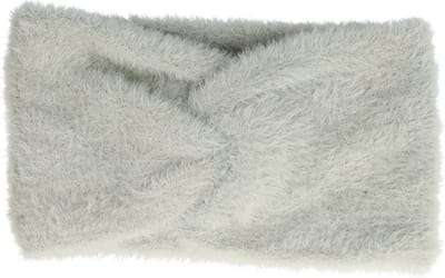 Haarsoires Haarband Twist 10cm – Effen Kleur – Gebreide Stof – Grijs - Zachte Knoop Hoofdband - Haaraccessoire voor Dames & Meisjes