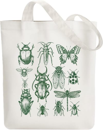 Herbruikbare Canvas Tote Bag Katoenen Tas Opvouwbaar met Rits Duurzaam voor Winkelen Werk Gym Vakantie Schoudertas