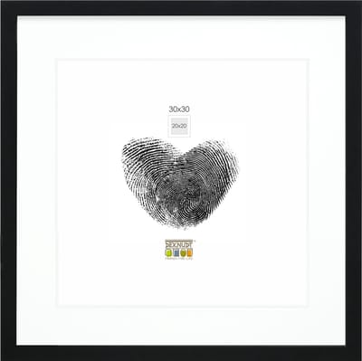 Deknudt Frames fotolijst - zwart met passe-partout - 20x20 / 30x30 cm