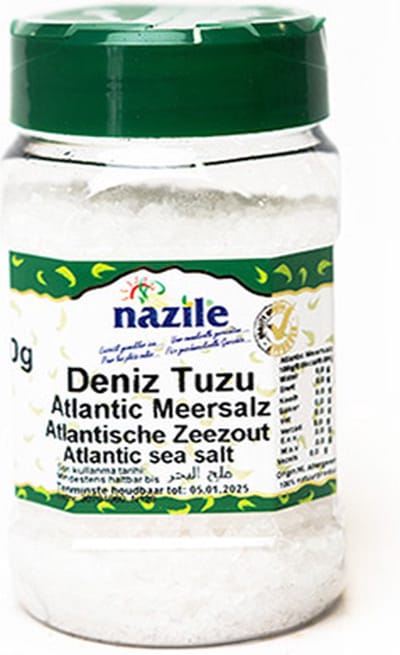 Nazile Atlantische Zeezout - voor het op smaak brengen van gerechten - 2 x 400 gram