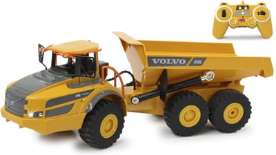 Jamara RC voertuig Auto - 405056 RC Vrachtwagen Volvo A40G Kiepwagen - Geel - 2,4GHz RC Model Kant en Klaar - 1:26 Bestuurbare Auto