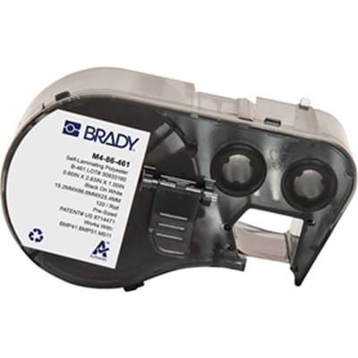 Brady M4-86-461 gelamineerde polyester labels zwart op wit/transparant | 66,68 mm x 15,24 mm (origineel)