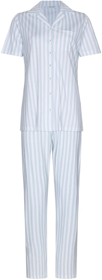 Pastunette - Pyjama - Stone Blue - Katoen - Blauw - Doorknoop - Maat 50