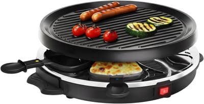 KAD® Gourmetstellen - Inclusief Pannetjes- Bakplaat Gourmetten - Zwart - 35cm x 35cm x 24cm