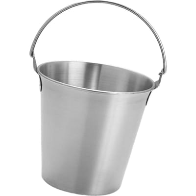 Mini RVS Emmer Kleine IJsemmer met Handvat voor Drank Wijn Frietjes Kippenvleugels Thuisbars Feesten zilver