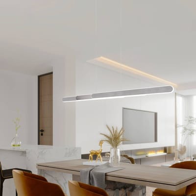 Trio Lighting LED hanglamp Helios uittrekbaar dim CCT alu