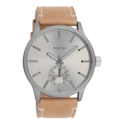 Titanium OOZOO horloge met zand leren band - C9081