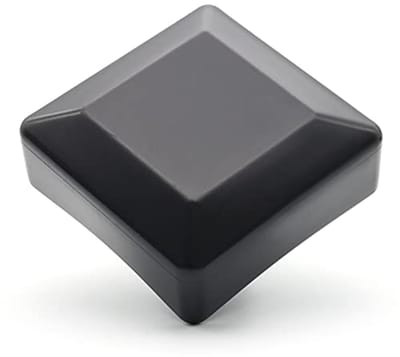 4 Stuks Zwarte Hekkappen voor Buiten 60 x 60 mm – Hoogwaardige Kunststof Paaldoppen