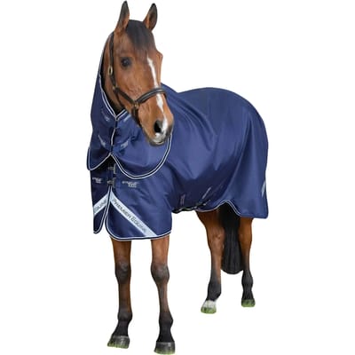 Outdoor paardendeken met halsbedekking Premier Equine Stratus 600D Series 100g