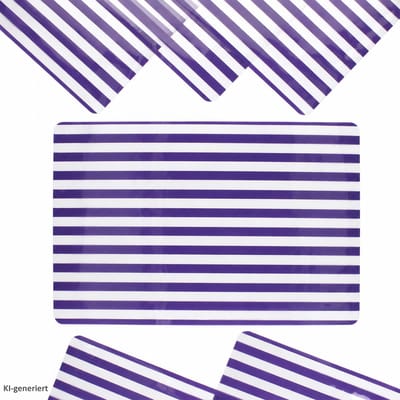 Set van 6 CADO placemats paars-transparant 43 x 28,5 cm rechthoekig – 10892