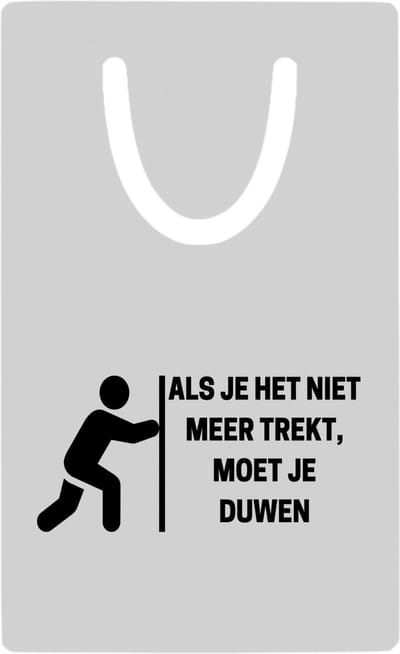 Hacebo® - Als je het niet meer trekt, moet je duwen metalen boekenlegger - Collega - Collega - Grappige tekst Bladwijzer boekenleggers - 7.6 cm x 5cm