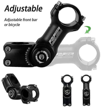 Allecto - Verstelbare fietsstuurpen - Mountainbike stuurverhoger - Verstelbaar en comfortabel - 31,8 mm - Fietsstuurverlenger - Geschikt voor racef...
