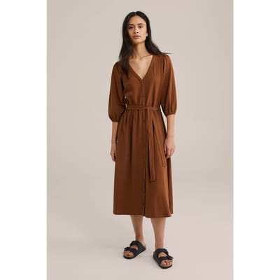 WE Fashion Dress Midi Dark Brown Taglia: XS | Abiti Midi Outlet | Donna | Marrone