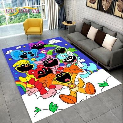 Schattige S-Glimlachende C-Diertjes Katnap Craftycorn Cartoon Tapijt Vloerkleed voor Slaapkamer Woonkamer Huis Sofa Decoratie, Kinderdecor Vloermat 80*120cm