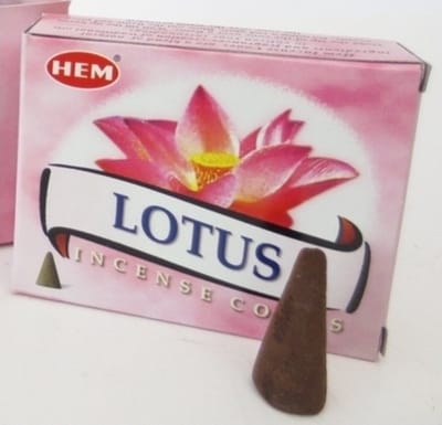 HEM Wierook kegeltjes in huisgeur Lotus - 10x kleine kegeltjes - Ontspannend - Kalmerend