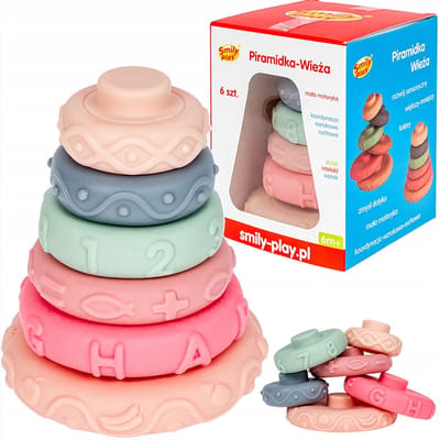 Pastel Kleuren Stapeltoren Educatief Speelgoed voor Baby's