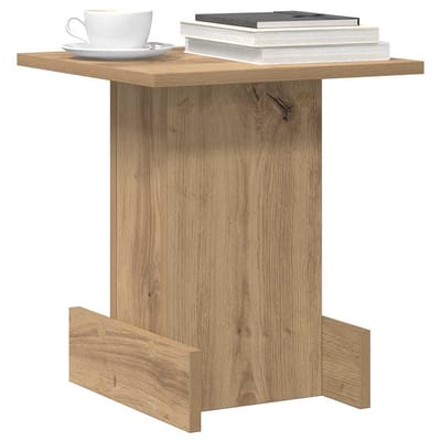 vidaXL - Bijzettafel - Artisan - Eiken - 35,5 - x - 35 - x - 40 - cm - Bewerkt - hout