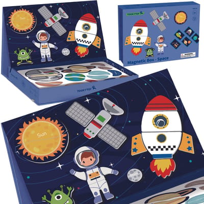 Tooky Toy magnetische puzzel Montessori puzzel educatieve doos Cosmos 72 stuks.