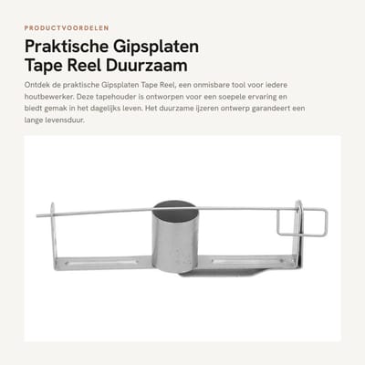Dailygoods- Gipsplaten Tape Duurzaam - Tape Houder - Grote Capaciteit - Professioneel Ontwerp - Eenvoudig Verwisselen - Hoogwaardig Materiaal - Tapehouder