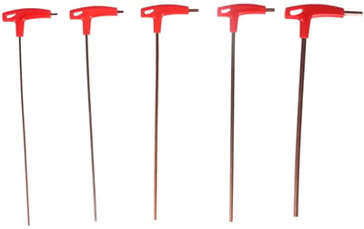 Dailygoods- Inbussleutelset 5-delig - T-handgreep - S2 gelegeerd staal - Antislip - Onderhoud - Reparatie - Demontage - Inbussleutels